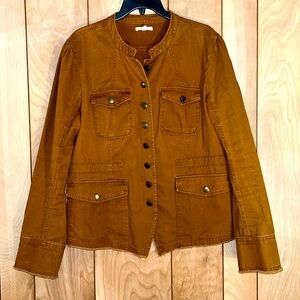 Brown Button-Down Jacket, XL